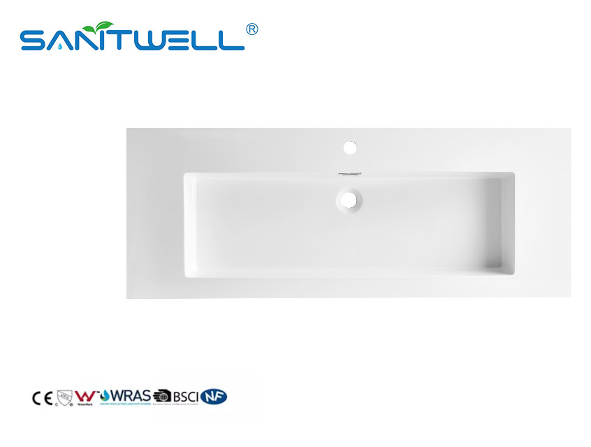 Hot Sale Sanitary Ware SWF1205 Bathroom Stone Resin Basins Large Size Durable Stone Sinks Customized Acceptable