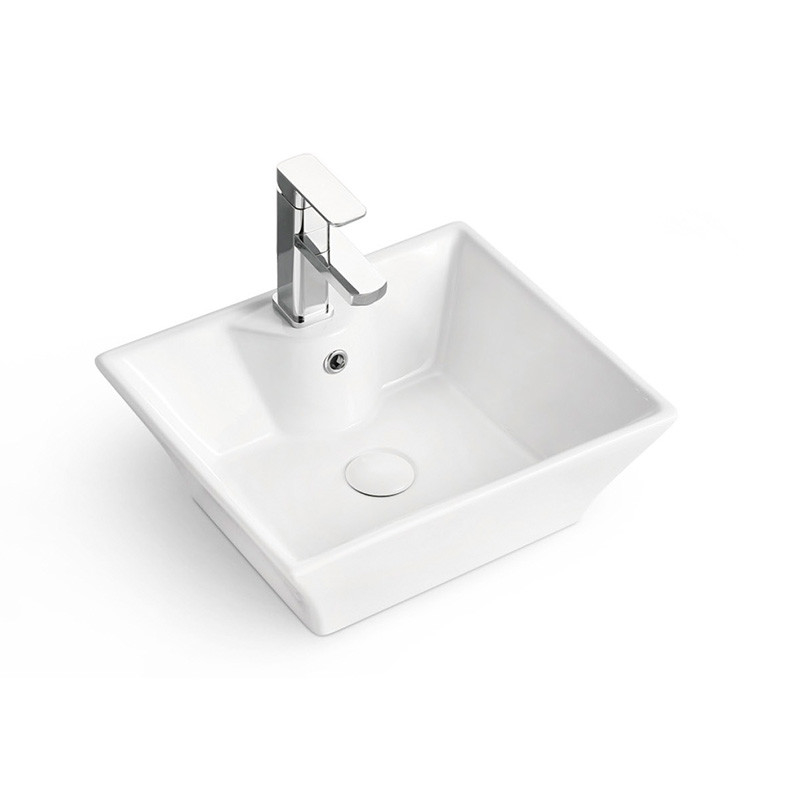 Hotel Apartment White New Design Ceramic Above Counter Wash Art Basin Bathroom Sinks