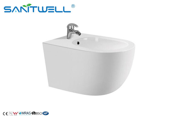 Bathroom Wc White Wall Hung Bidet 520*370*305 mm size , Floor mounted bidet