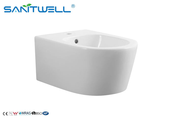 European Bidet White 490*360*360mm SWT331 Ceramic Material 180mm Roughing in