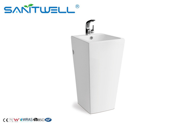 SWC2141 bathroom pedestal basins , Single hole oval ceramic sink