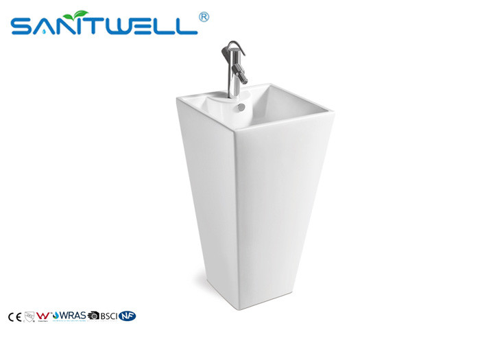 Sanitary ware bathroom wash basins egg shaped one piece pedestal sink