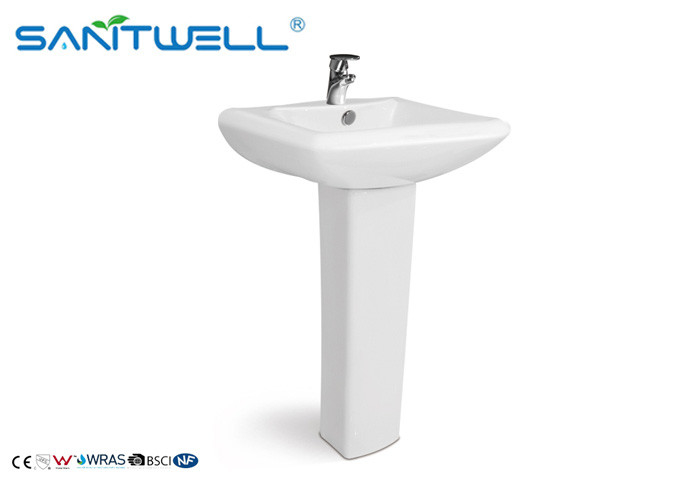 Bathroom Pedestal Basins SWC3841 Oval Ceramic Hand Wash Basin European Market