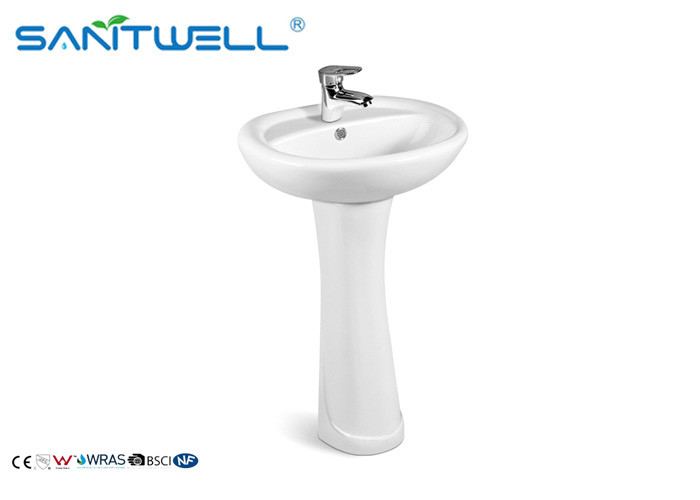 Fashion bathroom sanitary ware ceramic pedestal basin CE Certification
