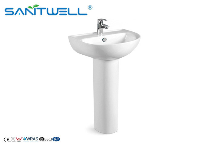 Oval style Bathroom Pedestal Basins round face washing bowl