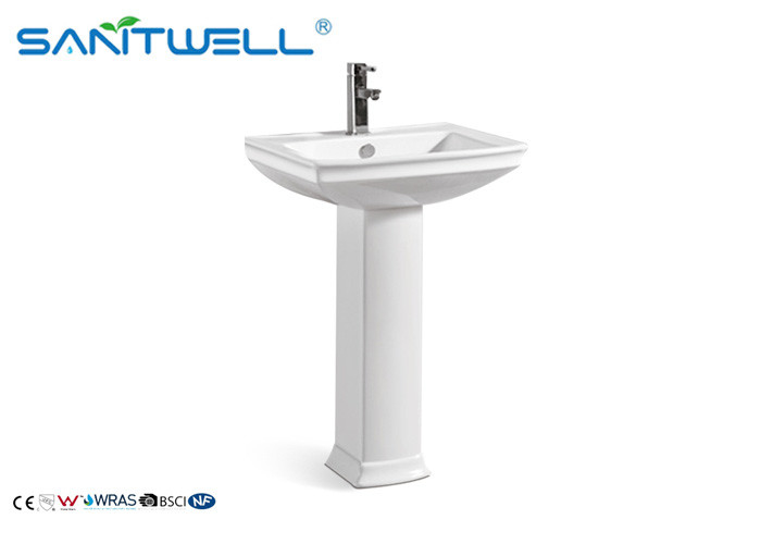 Wash India Sink Bathroom Pedestal Basins , Ceramic Vanity Pedestal Basin