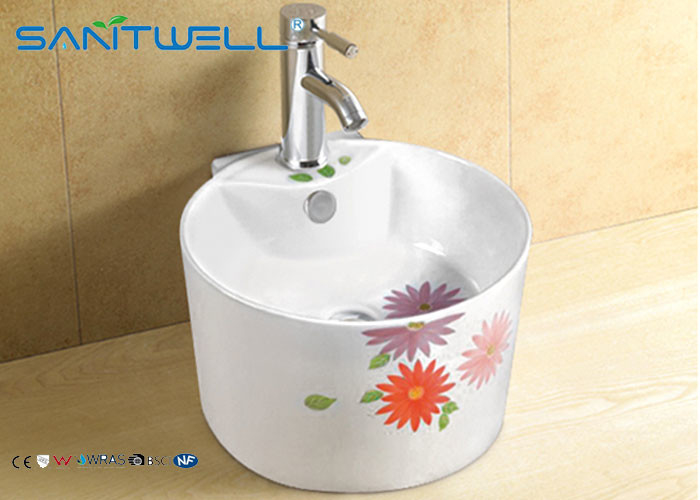 Water round Ceramic Art Basin bathroom sink Italian design 410*410*250 mm