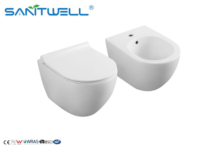 Washdown square wall hung toilet , Ceramic Wall Mounted toilet fix back to wall
