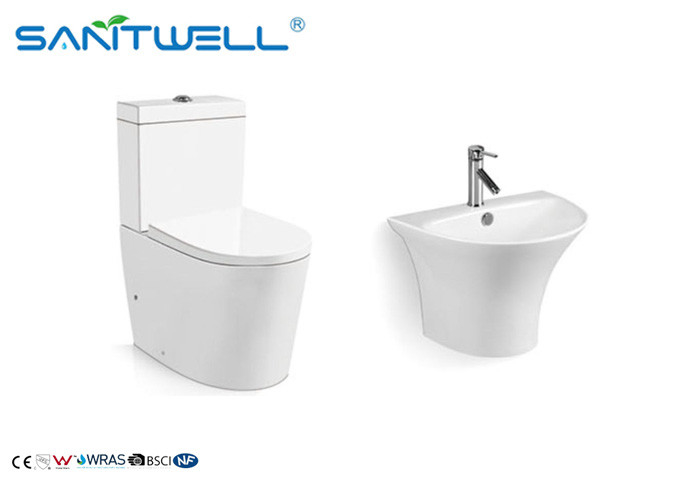Bathroom Washdown Two piece toilet ISO9001 2000 Certification