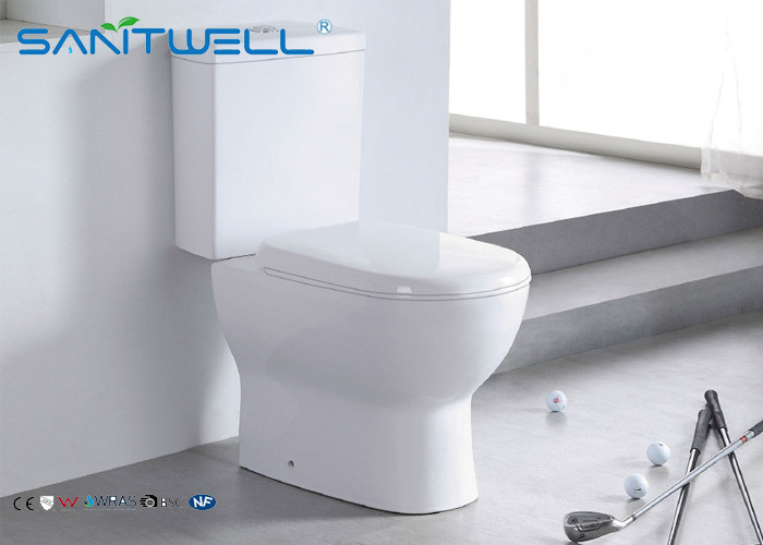 Two piece Close Coupled Toilet bowl watermark dual flush valve