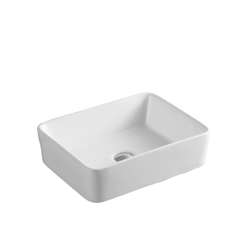Rectangle Ceramic Washbasin Fancy Small Size Above Counter Bathroom Bowl Sink