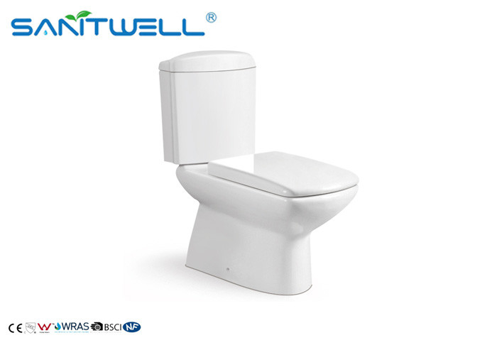 Construction / Real Ceramic Chaozhou Design Washdown Two Piece Toilet For Estate Building Project