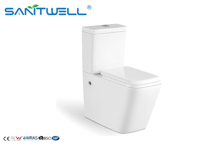 Watermark Two Piece Toilet , Ceramic Floor Mounted Toilet With ODM Logo SWC2421