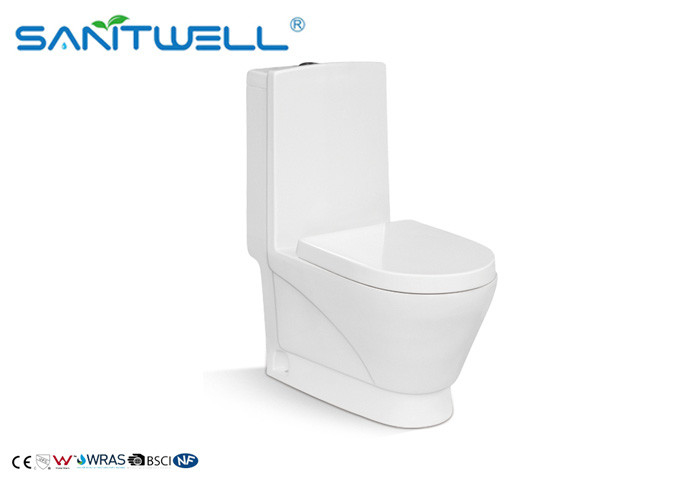 Single Wall Faced Toilet Suite Horizontal / Vertical 760 * 380 * 840 Mm SWC2711