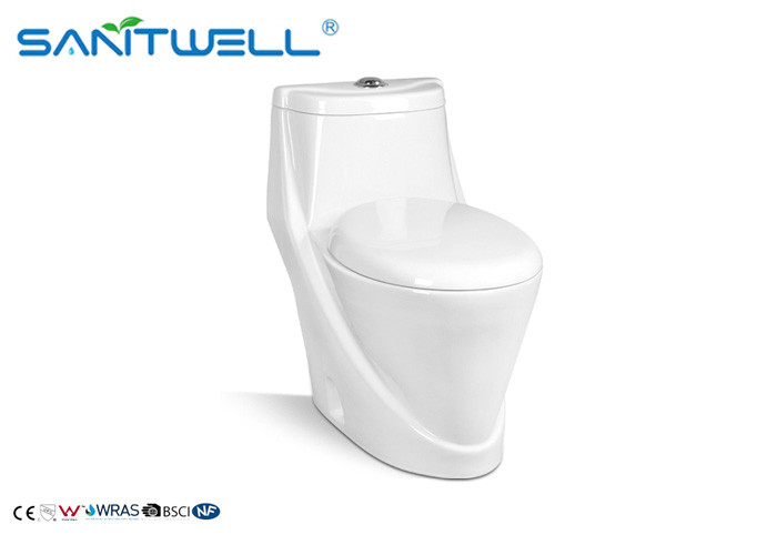 Sanitary Ware One Piece Toilet Super - Swirling 740 * 380 * 690 Mm SWC2911