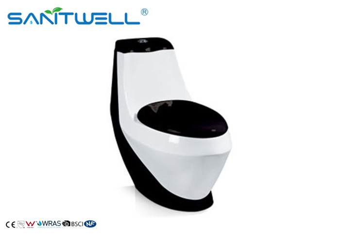 Porcelain ONE Piece Toilet  Standard WC 780*400*760 Mm SWC411 With CE Certification