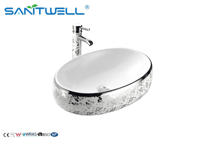 Counter Top Ceramic Art Basin Oval Shape AB8252F Bathroom Mounting Hardware