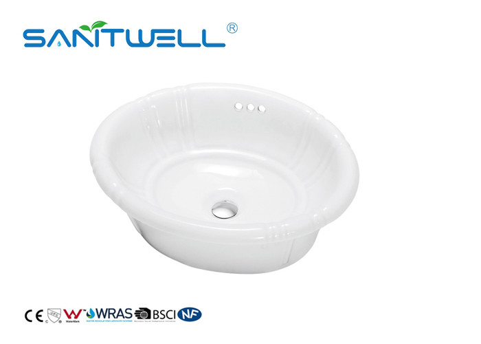 Counter Top Ceramic Art Basin Porcelain Bathroom Basin 480 * 385 * 170mm