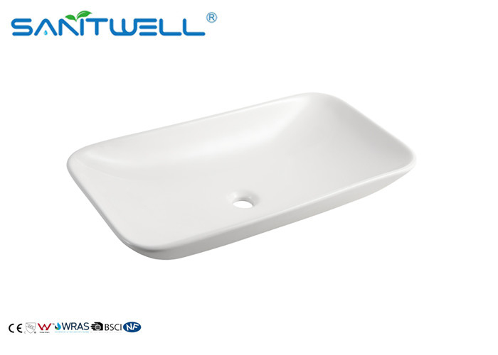 Popular Design Easy Cleaning Chaozhou Ceramic Basin Avove Counter Basin Sink With White Finish AB182