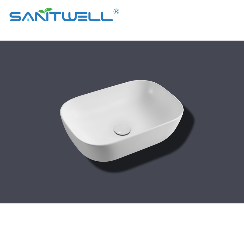 White Art Wash Ceramic Basin Popular Design Above Counter Basin Sanitary Ware Bathroom Sink