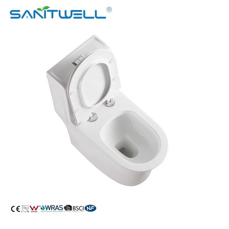 ceramic one piece toilet Popular sanitary ware bowl for bathroom SWM8610 Rimless Ceramic One Piece Toilet
